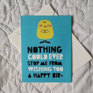 3/$15 🌸 Bird & Squirrel Just Wink Happy Birthday Greeting Card